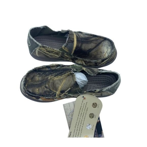 New Duck Dynasty Commander Kid Sz 1 Camo Camouflage Loafers Shoes Real Tree NEW - Picture 5 of 5